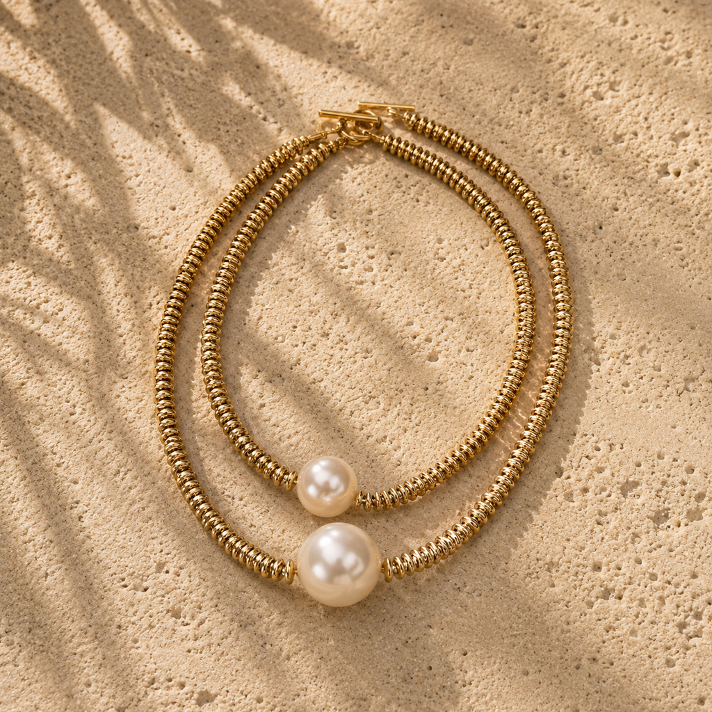 Collier Statement aux Perles.