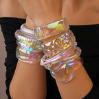 Durchsichtiges, schillerndes Manschettenarmband | By Mireva