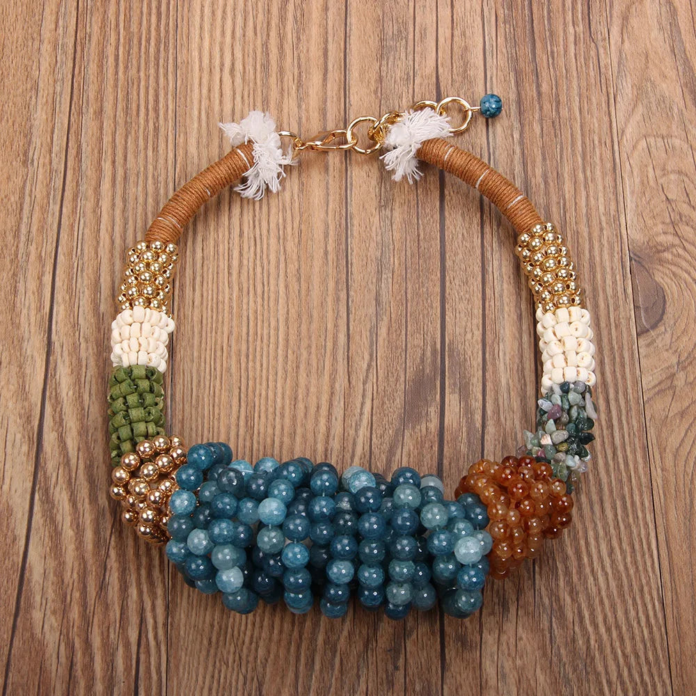 Collier Femme à Grosses Perles