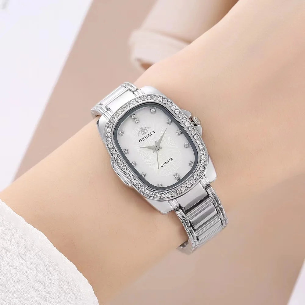 Montre Femme Élégante Bicolore avec Cadran Vert