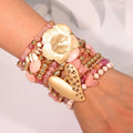 Ensemble de bracelets artisanaux à fleurs et papillons