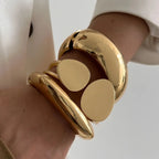 Geometrisches Chunky-Armband Gold | By Mireva
