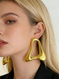 Boucles d’Oreilles Maxi Géométriques Dorées