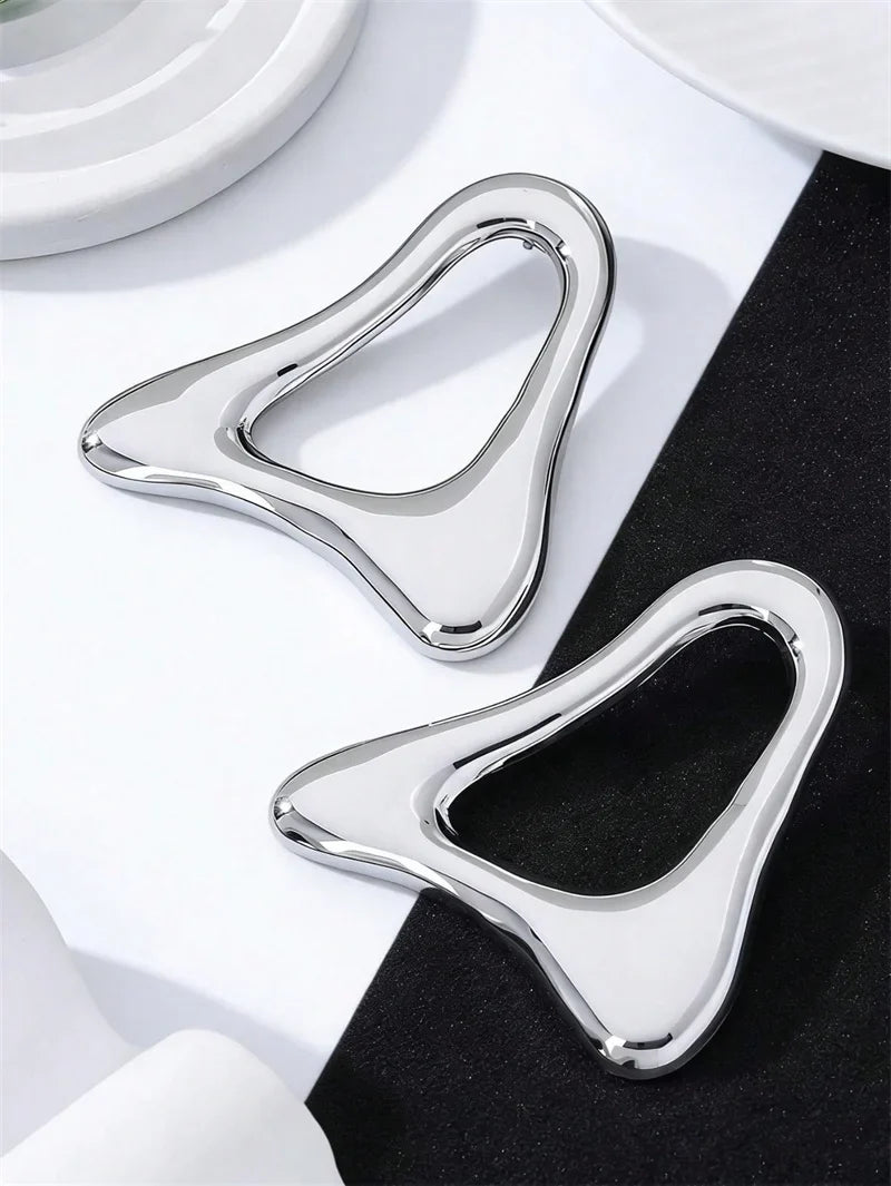 Boucles d’Oreilles Maxi Géométriques Dorées