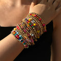 Parure de 18 Bracelets Bohèmes Multicolores