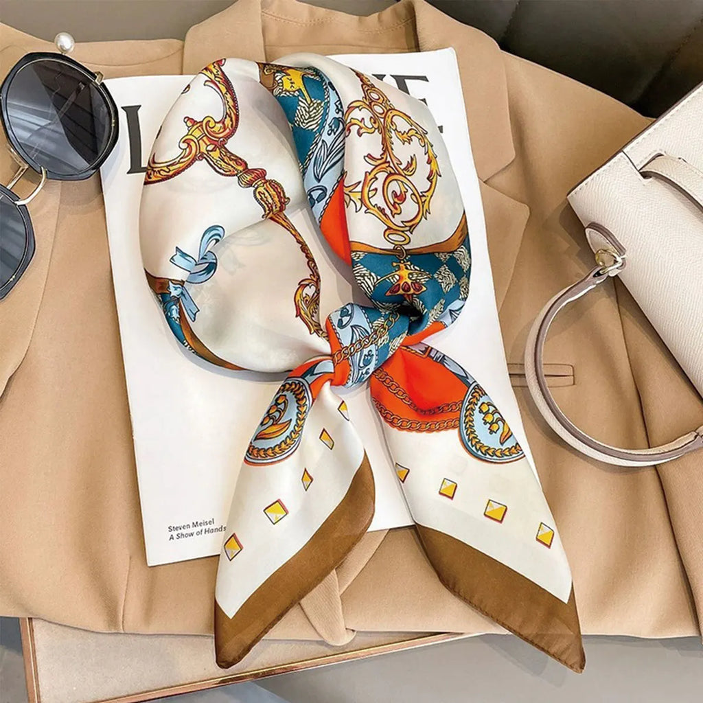 Foulard Carré Satiné Imprimé