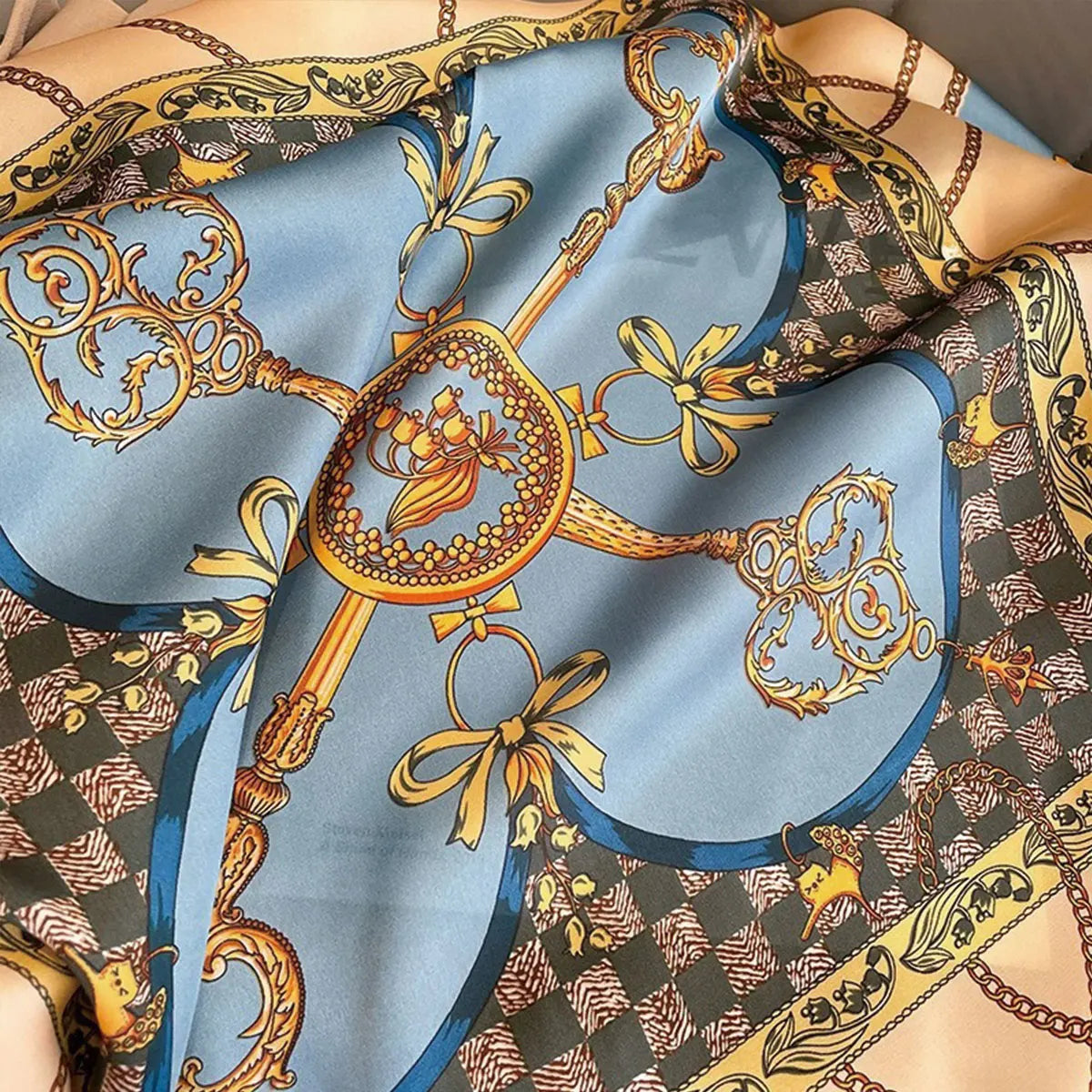 Foulard Carré Satiné Imprimé