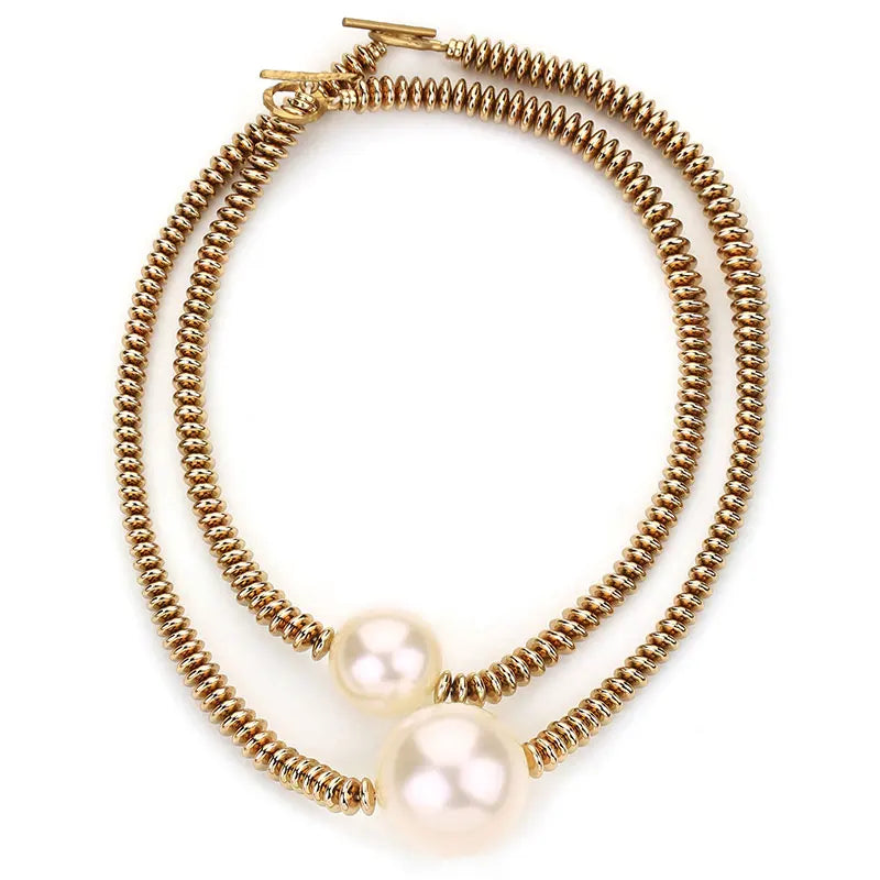 Collier Statement aux Perles.