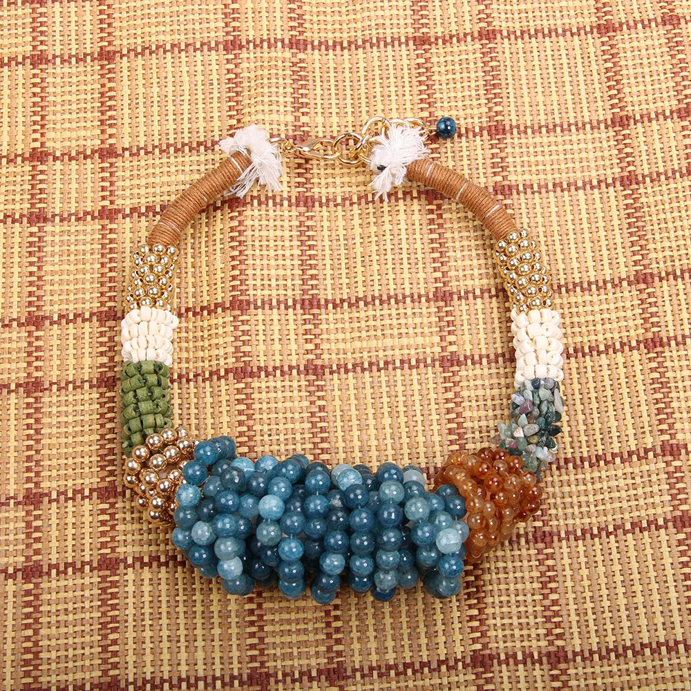 Collier Femme à Grosses Perles