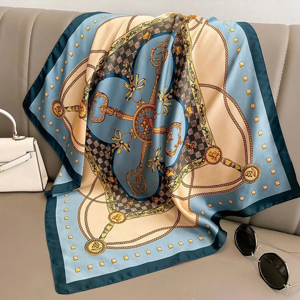 Foulard Carré Satiné Imprimé