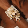 Parure de Bracelets en Perles, Étoiles de Mer et Coquillages