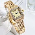 Montre Femme Rectangulaire Bicolore à Chiffres Romains